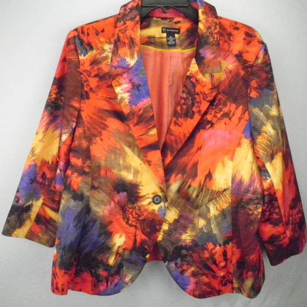Womens 3/4 Sleeve Outwear Work Office Suit Jacket Casual Blazer Coat XL